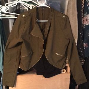 Fashion Nova green cropped jacket 2X